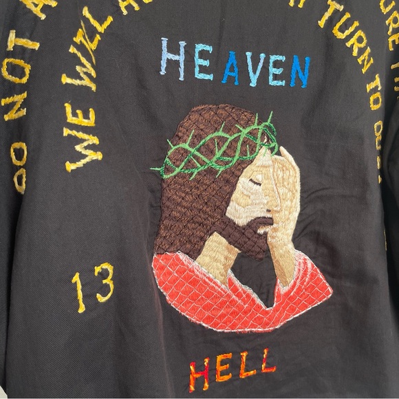 Saint Michael MXXXXXX Graphic Embroidered Vietnam Jamber Shirt Jacket - Picture 7 of 10